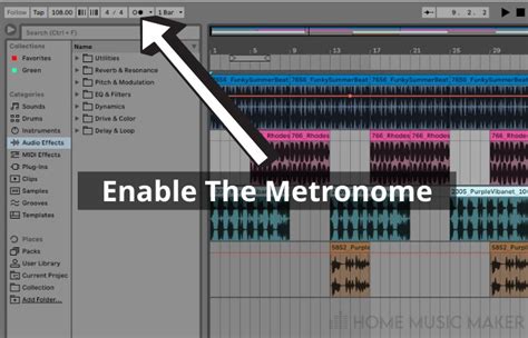 ableton live metronome volume